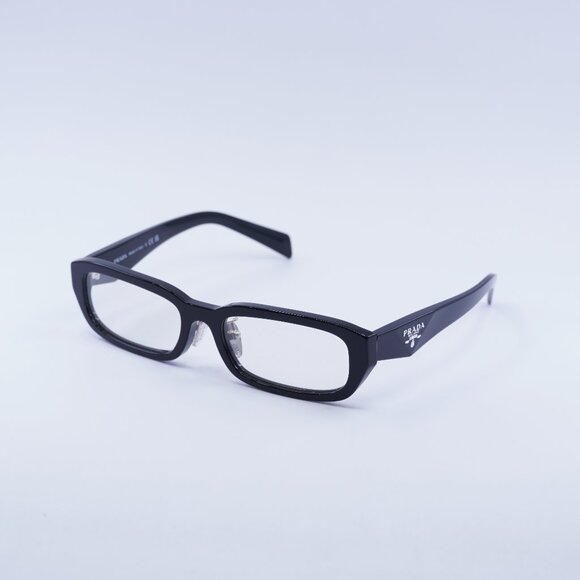 Prada PRB06SF 16K08N Sunglasses Black Rectangle Frame, Clear Lenses - Picture 1 of 10